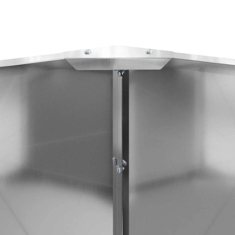 vidaXL Puķu kaste Sudraba 60 x 60 x 35 cm Cinkots tērauds