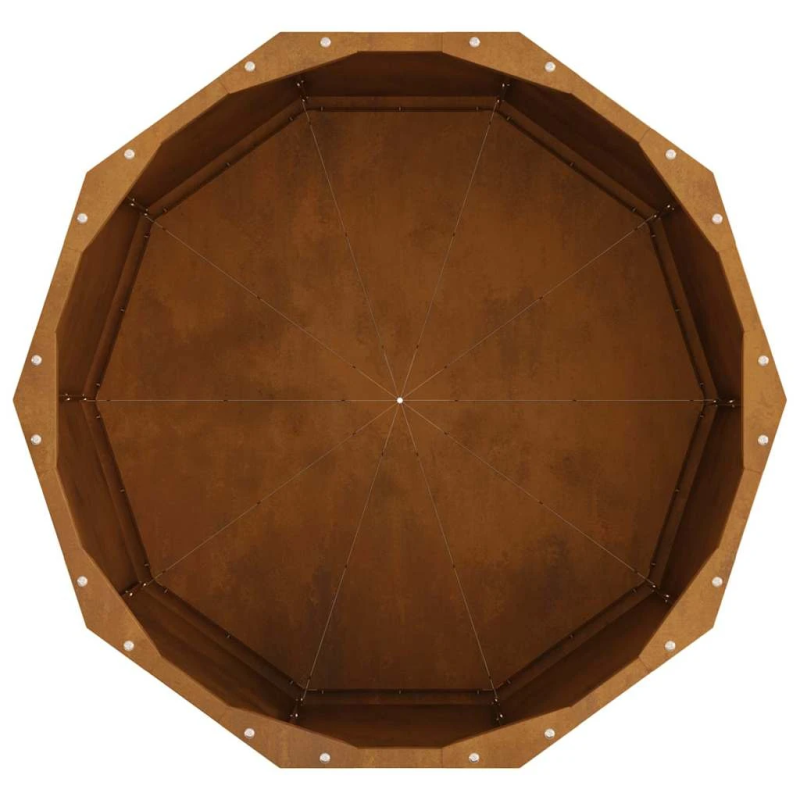 vidaXL Puķu kaste Rūsa 60 x 60 x 35 cm Novecināts tērauds