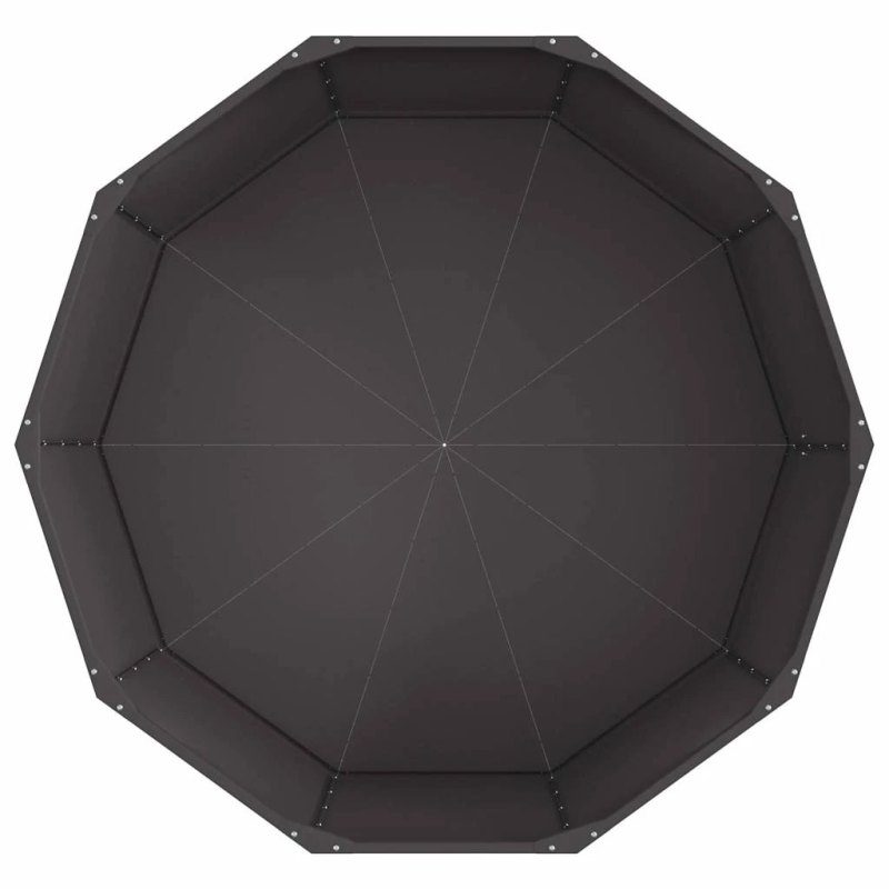 vidaXL Puķu kaste Melna 120 x 120 x 50 cm Tērauds