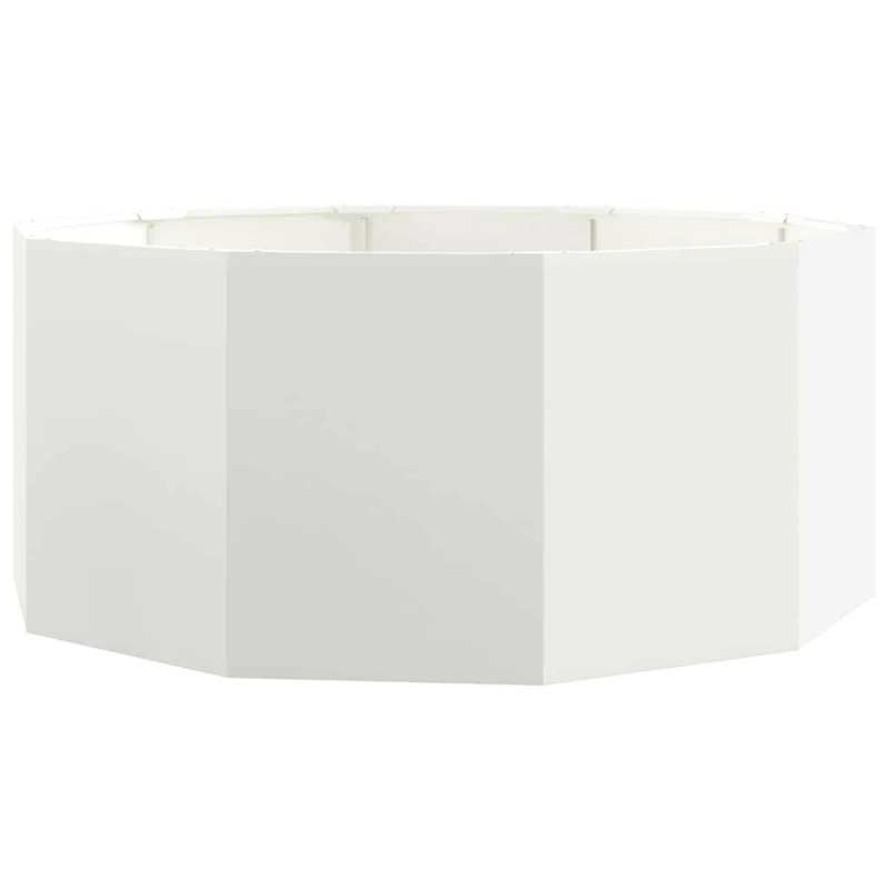 vidaXL Puķu kaste Balts 120 x 120 x 50 cm Tērauds