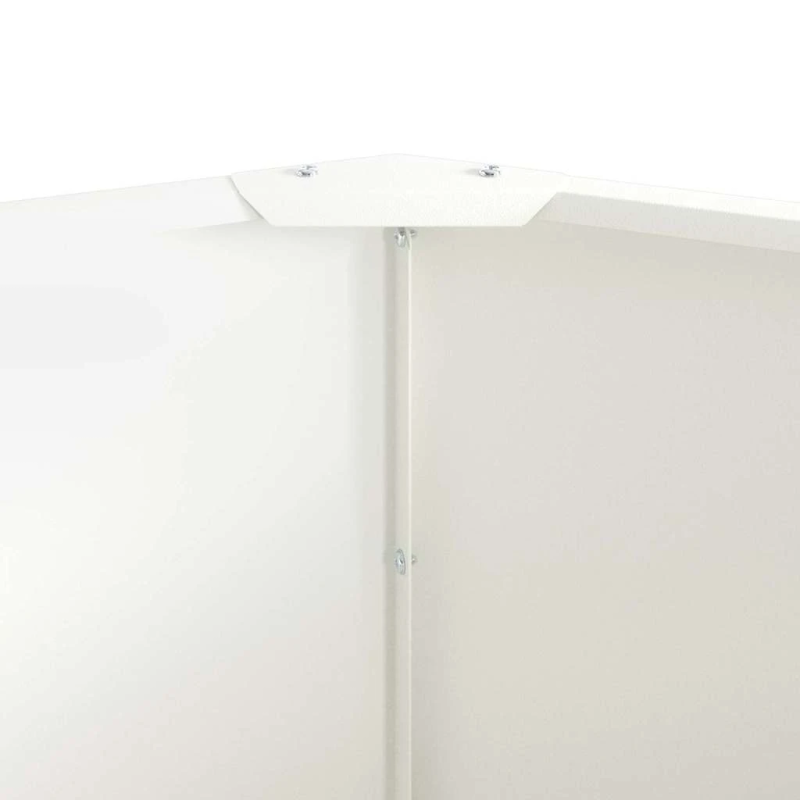 vidaXL Puķu kaste Balts 120 x 120 x 50 cm Tērauds