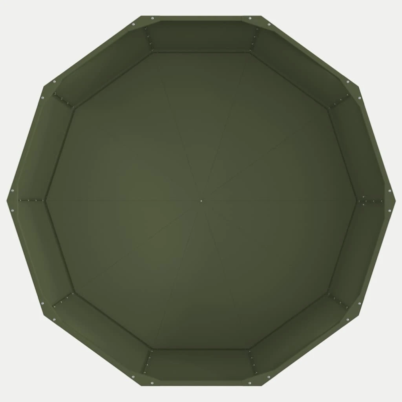 vidaXL Puķu kaste Olīvu zaļš 120 x 120 x 50 cm Tērauds