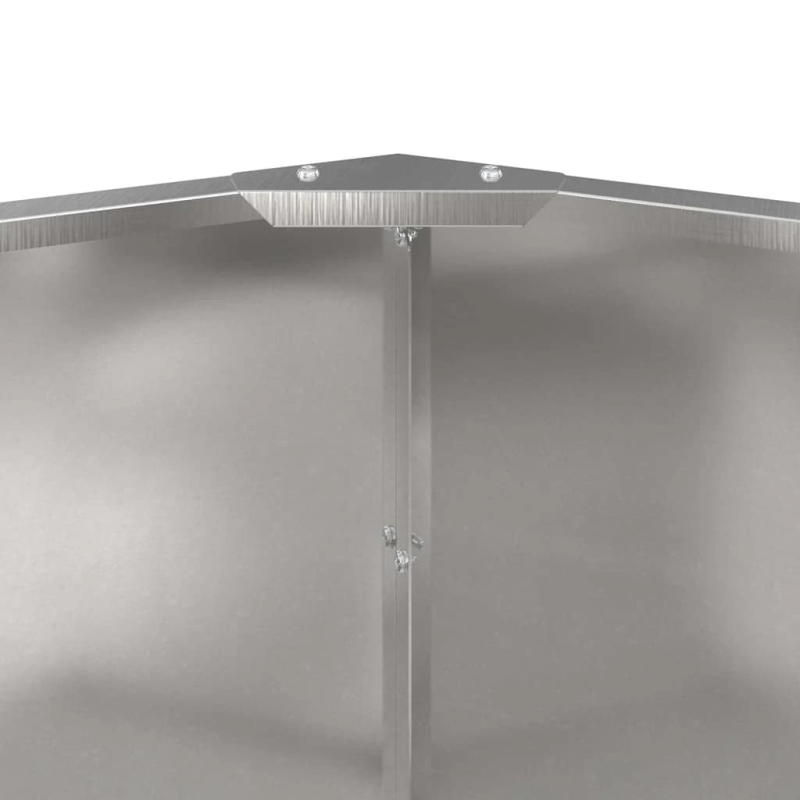 vidaXL Puķu kaste Sudraba 120 x 120 x 50 cm Nerūsējošs tērauds