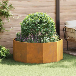 vidaXL Puķu kaste Rūsa 120 x 120 x 50 cm Novecināts tērauds