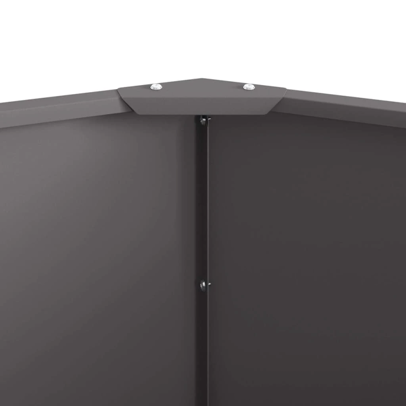 vidaXL Puķu kaste Melna 90 x 90 x 50 cm Tērauds