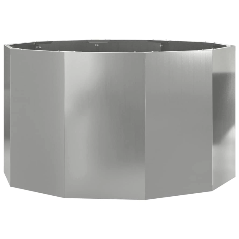 vidaXL Puķu kaste Sudraba 90 x 90 x 50 cm Cinkots tērauds