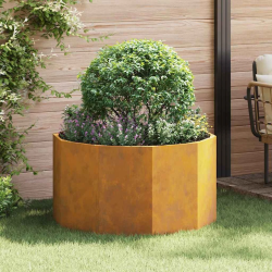 vidaXL Puķu kaste Rūsa 90 x 90 x 50 cm Novecināts tērauds