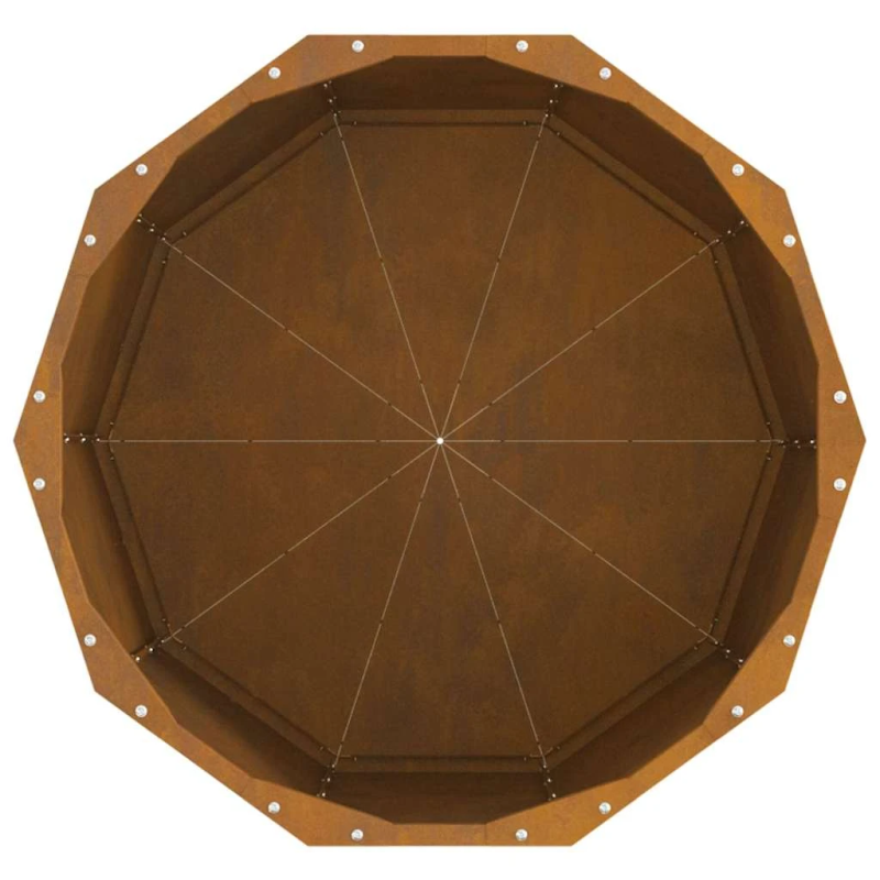 vidaXL Puķu kaste Rūsa 60 x 60 x 50 cm Novecināts tērauds