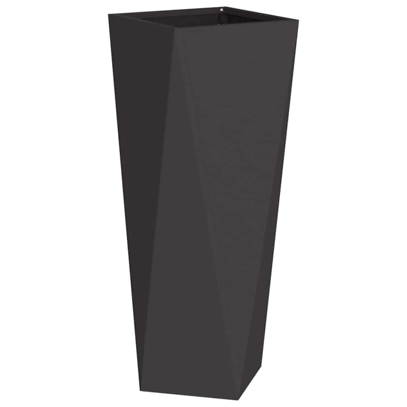 vidaXL Puķu kaste Melna 30 x 30 x 75 cm Tērauds