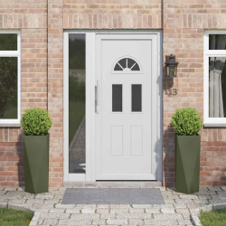 vidaXL Puķu kaste 2 pcs Olīvu zaļš 30 x 30 x 75 cm Tērauds