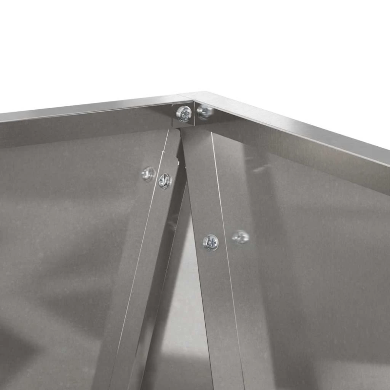 vidaXL Puķu kaste Sudraba 30 x 30 x 75 cm Nerūsējošs tērauds