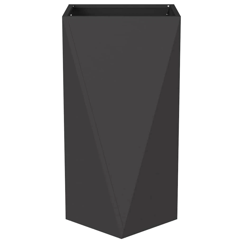 vidaXL Puķu kaste Melna 40 x 40 x 75 cm Tērauds