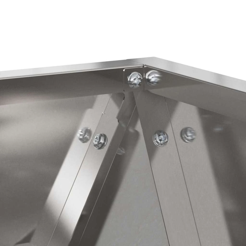 vidaXL Puķu kaste Sudraba 50 x 50 x 50 cm Nerūsējošs tērauds