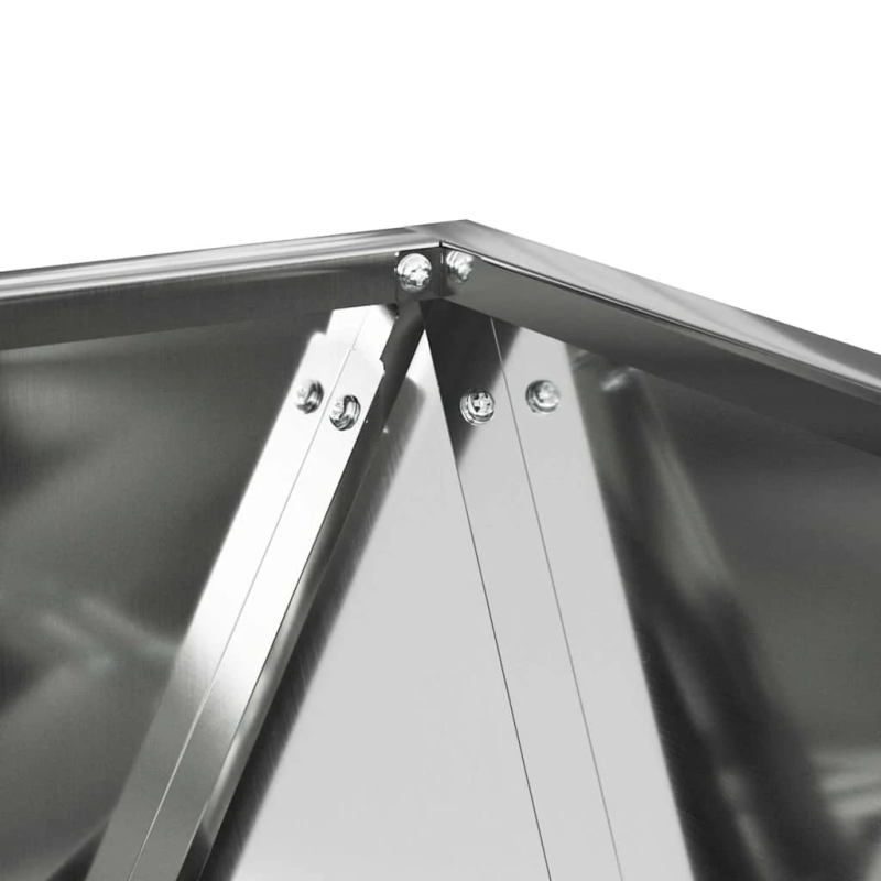 vidaXL Puķu kaste Sudraba 50 x 50 x 50 cm Cinkots tērauds