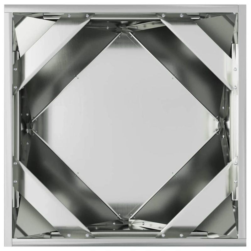 vidaXL Puķu kaste 2 pcs Sudraba 50 x 50 x 50 cm Cinkots tērauds