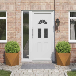 vidaXL Puķu kaste 2 pcs Rūsa 50 x 50 x 50 cm Novecināts tērauds