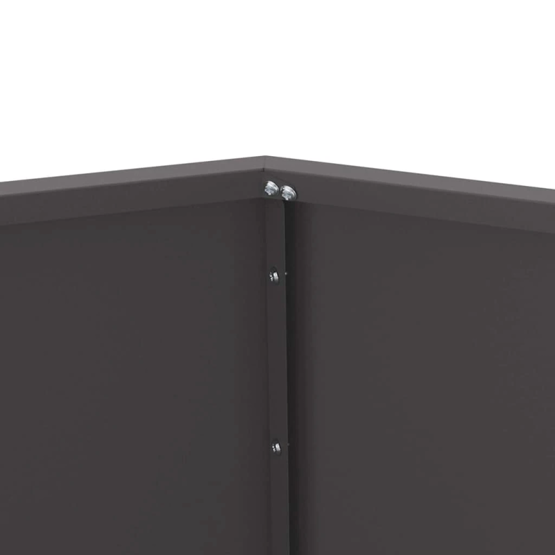 vidaXL Puķu kaste Melna 100 x 100 x 80 cm Tērauds