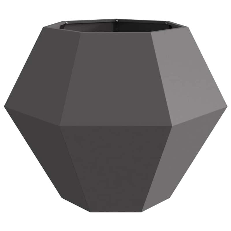 vidaXL Puķu kaste 2 pcs Melna 100 x 100 x 80 cm Tērauds