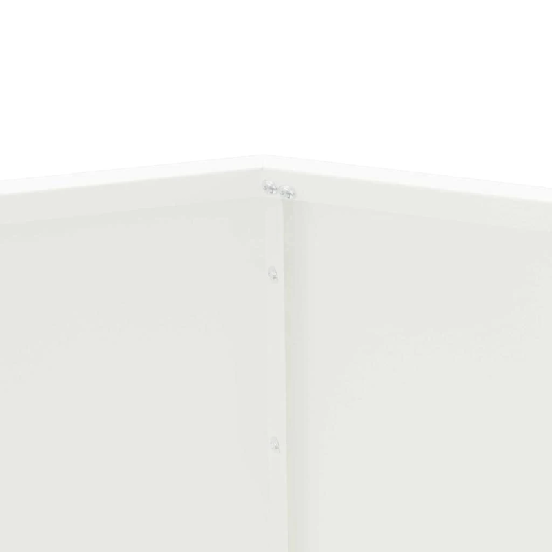 vidaXL Puķu kaste Balts 100 x 100 x 80 cm Tērauds