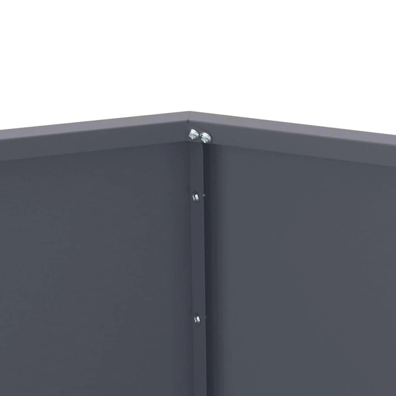 vidaXL Puķu kaste Antracīts 100 x 100 x 80 cm Tērauds