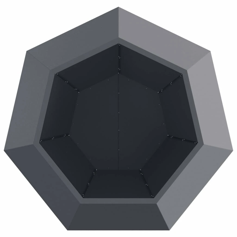 vidaXL Puķu kaste Antracīts 100 x 100 x 80 cm Tērauds