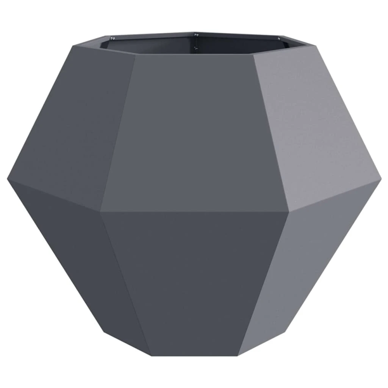 vidaXL Puķu kaste Antracīts 100 x 100 x 80 cm Tērauds