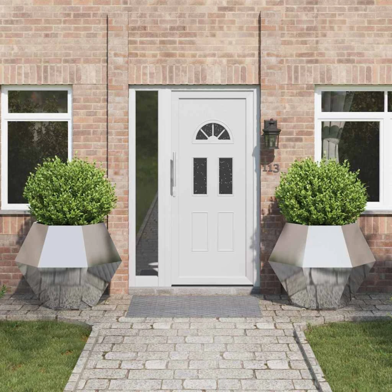 vidaXL Puķu kaste 2 pcs Sudraba 100 x 100 x 80 cm Cinkots tērauds