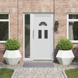 vidaXL Puķu kaste 2 pcs Balts 75 x 75 x 60 cm Tērauds