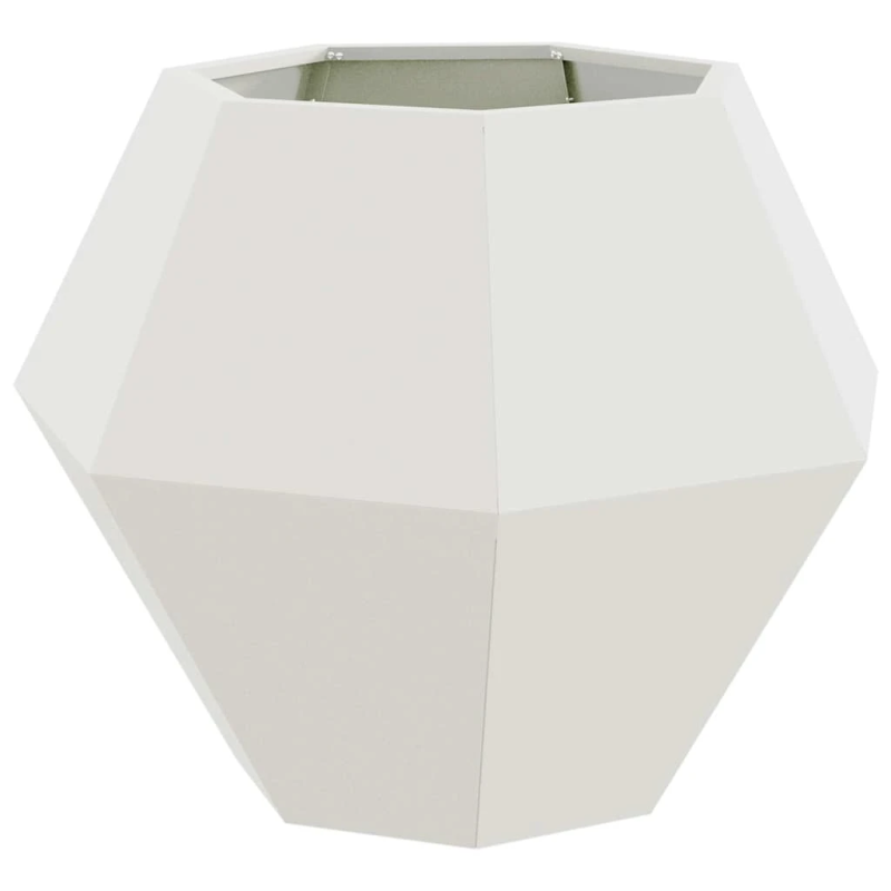 vidaXL Puķu kaste 2 pcs Balts 75 x 75 x 60 cm Tērauds