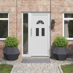 vidaXL Puķu kaste 2 pcs Antracīts 75 x 75 x 60 cm Tērauds