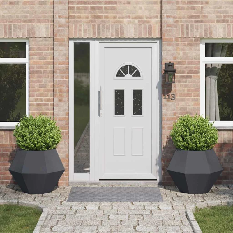 vidaXL Puķu kaste 2 pcs Antracīts 75 x 75 x 60 cm Tērauds