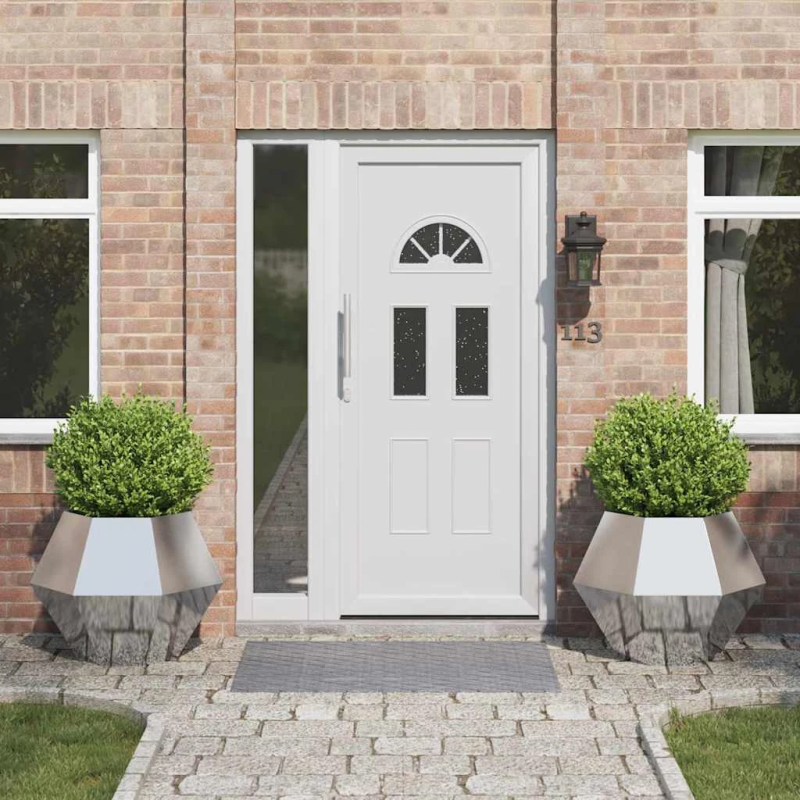 vidaXL Puķu kaste 2 pcs Sudraba 75 x 75 x 60 cm Nerūsējošs tērauds