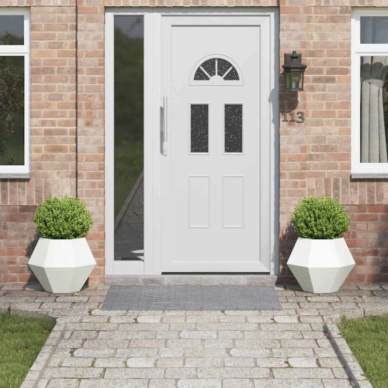 vidaXL Puķu kaste 2 pcs Balts 50 x 50 x 40 cm Tērauds