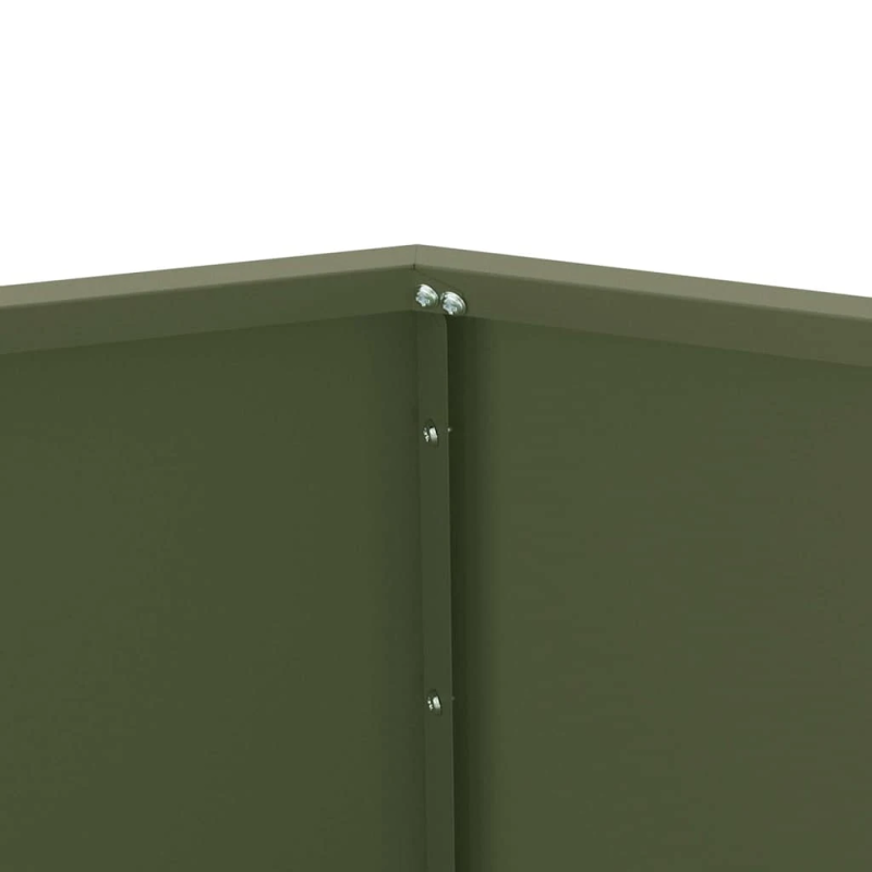 vidaXL Puķu kaste Olīvu zaļš 50 x 50 x 40 cm Tērauds