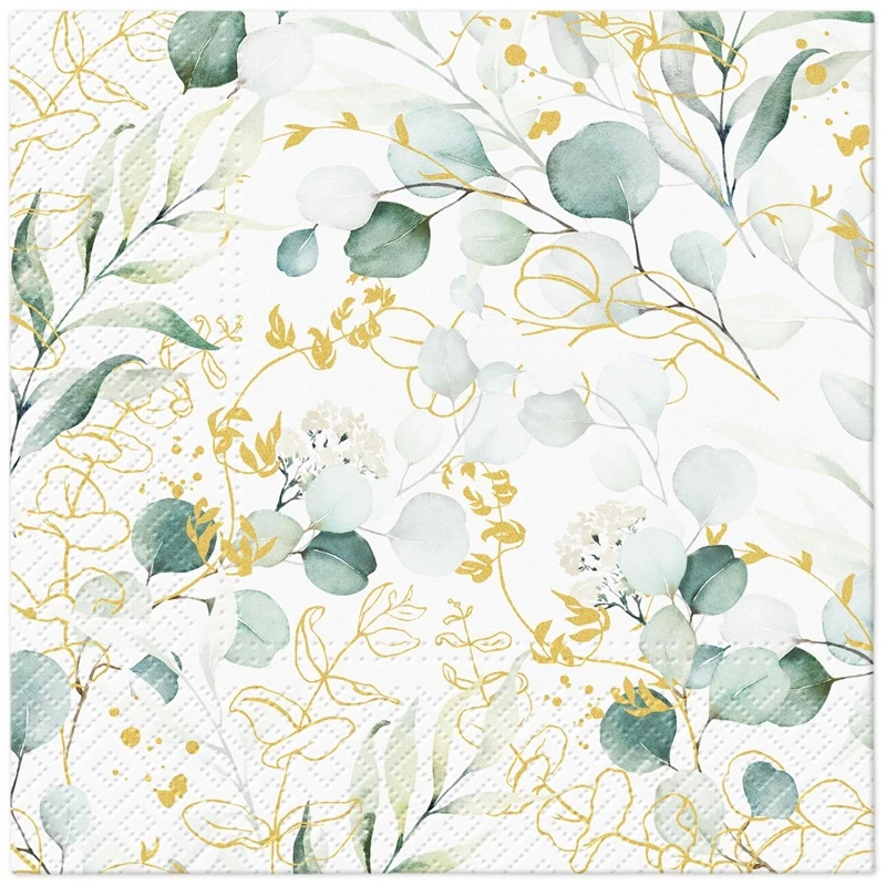 Salvetes pap.zelta eikal.33x33cm 20gab