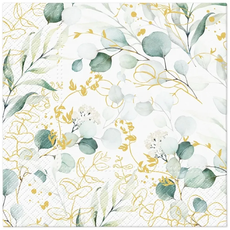 Papīra salvetes PAW, 33 cm x 33 cm, daudzkrāsaina, 20 gab.