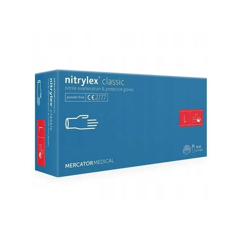 Mercator nitrylex nitrila cimdi bez pūdera, zili, L izmērs 100gab