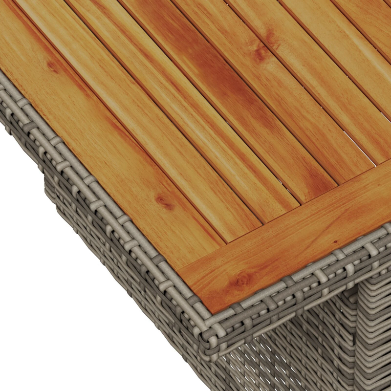 vidaXL Sodo Sofų Rinkinys su saugykla 8 pcs Pilka Poli ratanas