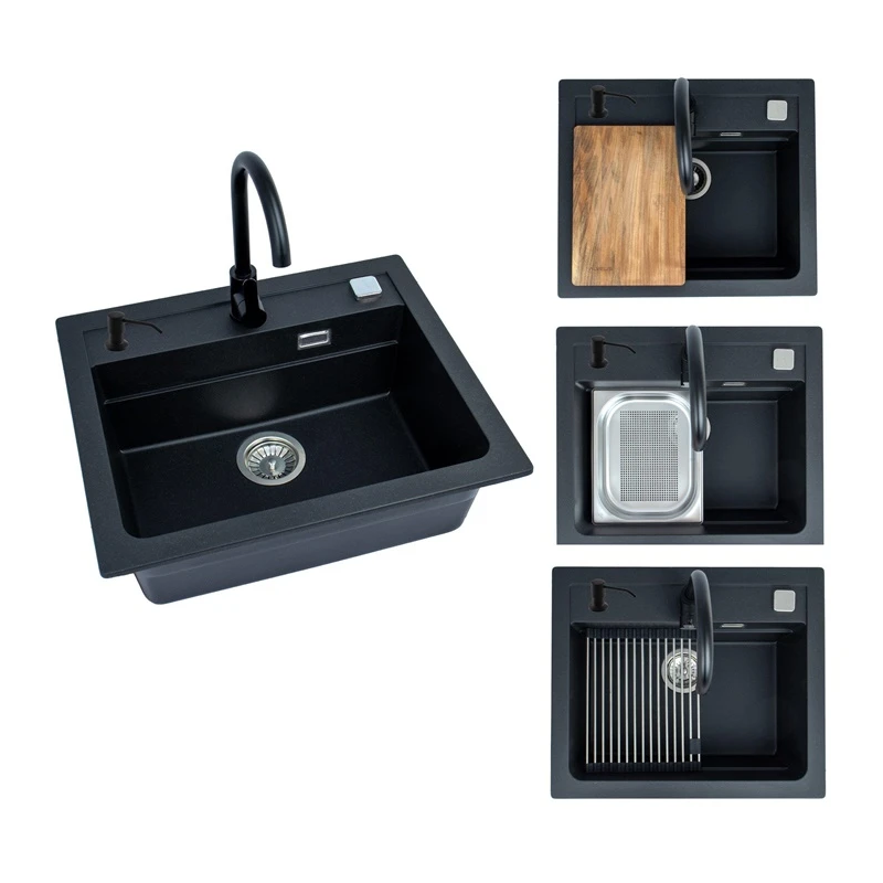 Plautuvė atrox30g91 su maišytuvu. dozatoriumi ir kt.priedais