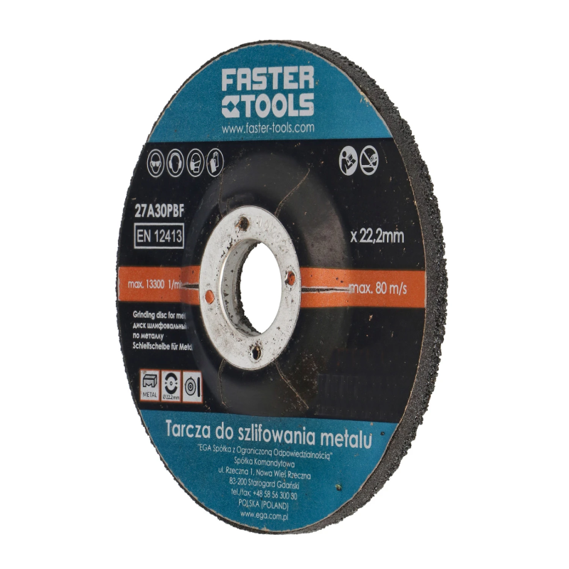 Slīpdisks Faster 125x6x22mm metālam