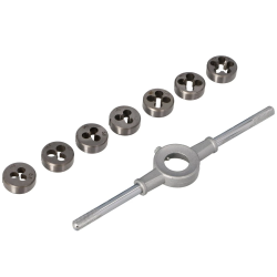 Vītņgriežņu komplekts 8gab M3-M12 ar rokt.