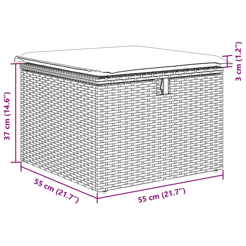 vidaXL Dārza dīvānu komplekts 8 pcs Bēša Poliūtu rotangpalma
