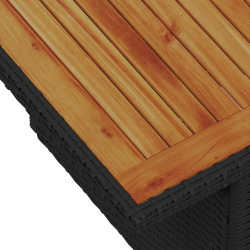 vidaXL Dārza dīvānu komplekts 7 pcs Melna Poliūtu rotangpalma