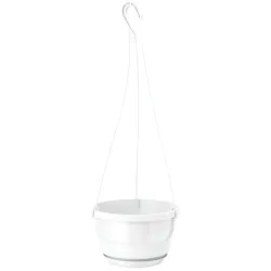 Puķu pods karināms 22cm Europa balts