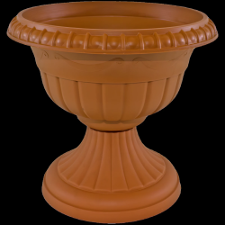 Puķu pods uz kājas Roma 4 terakota