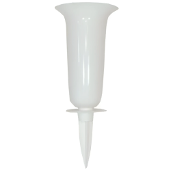Vāze iespraužama zemē d13x32.7cm balta