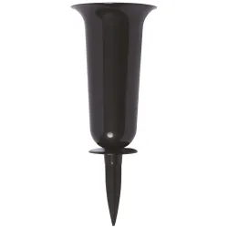 Ваза на кладбище Form Plastic Dama 1070, 32.7 см, черный цв.