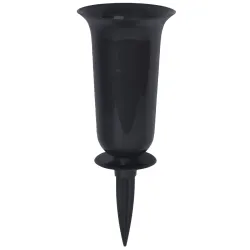 Puķu pods-vāze Dama 1 tumši pelēka