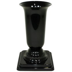 Puķu pods-vāze uz paliktņa Dama melns