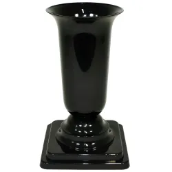 Puķu pods-vāze uz paliktņa Dama melns